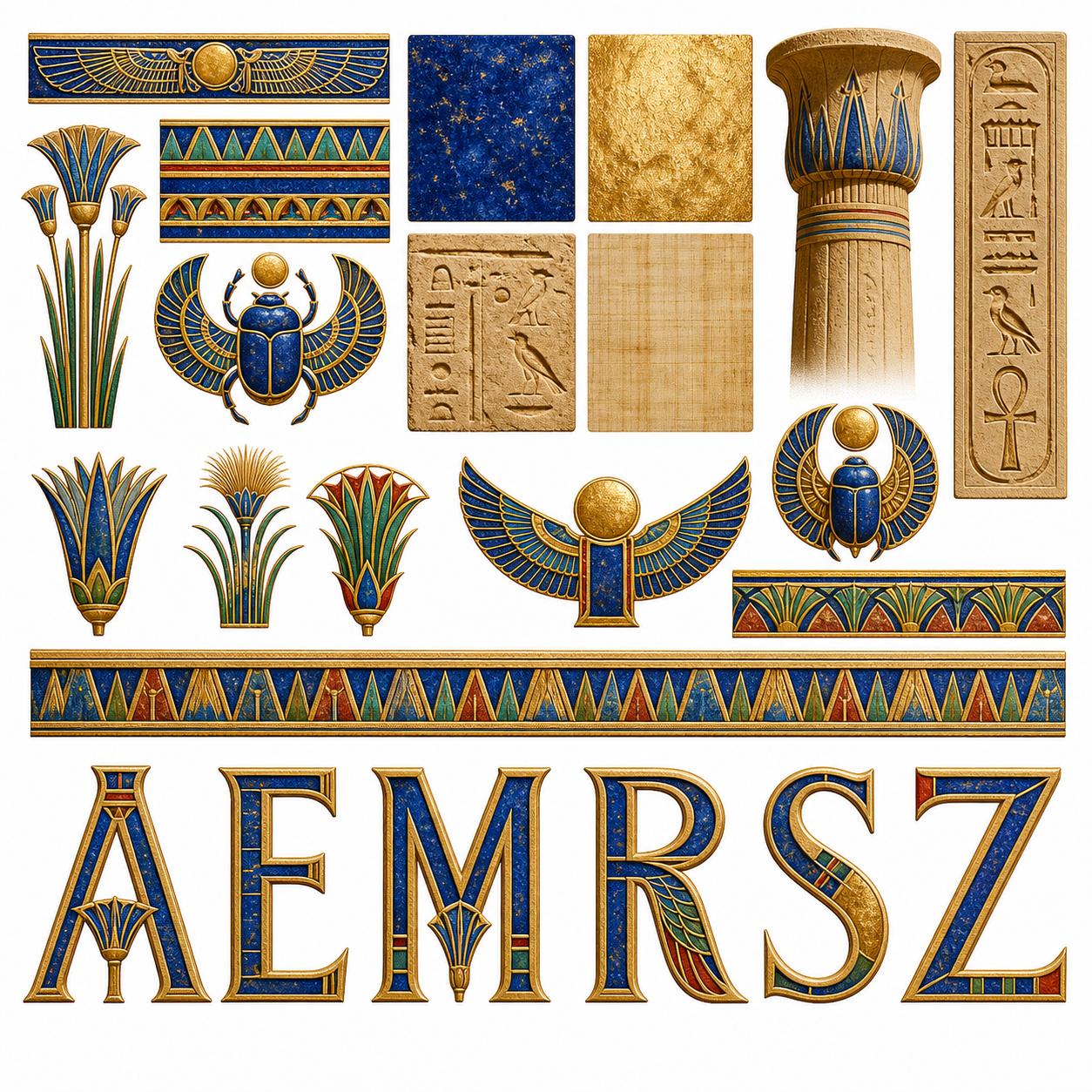 Planche inspiration couleur Egypte antique