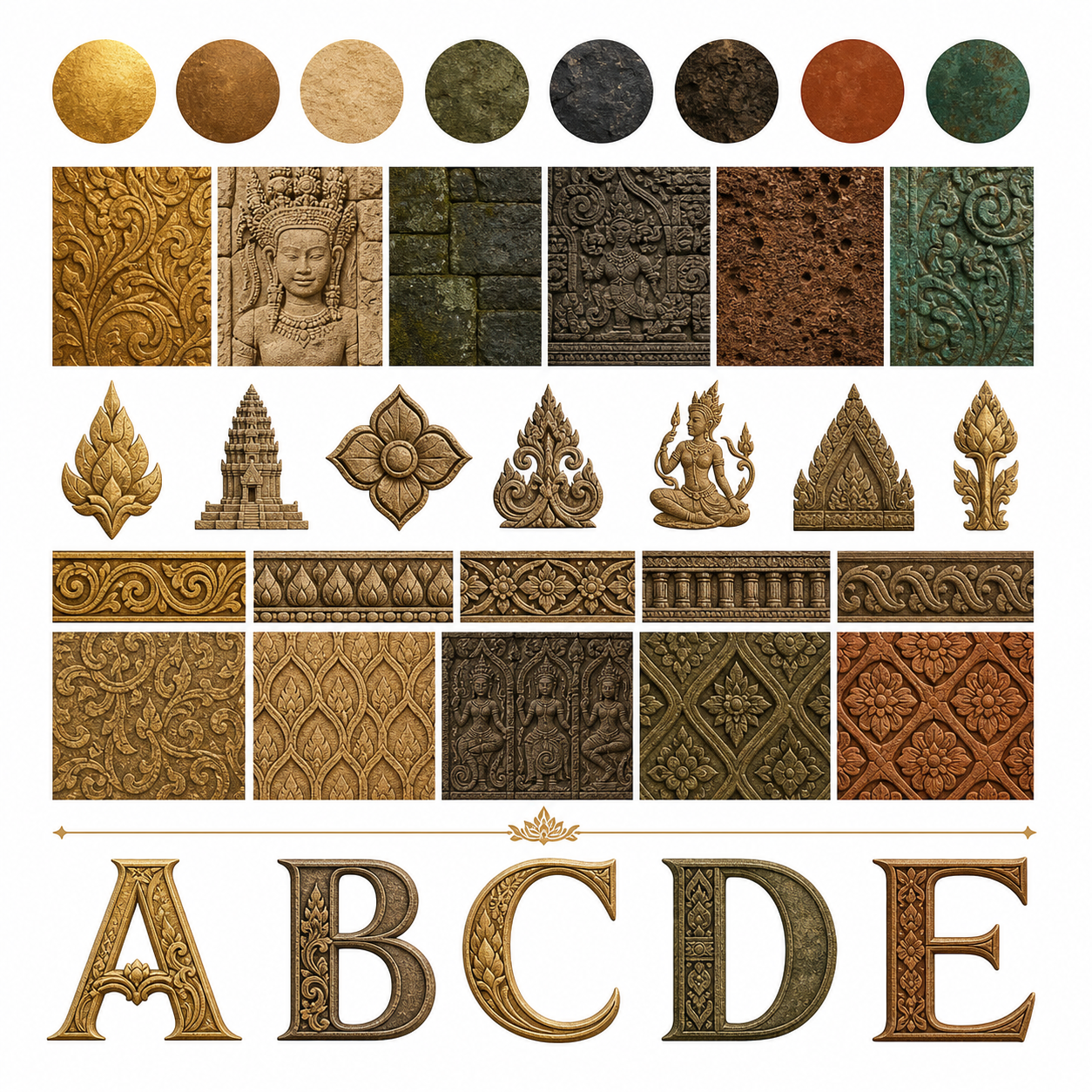 Planche inspiration couleur Angkor Wat