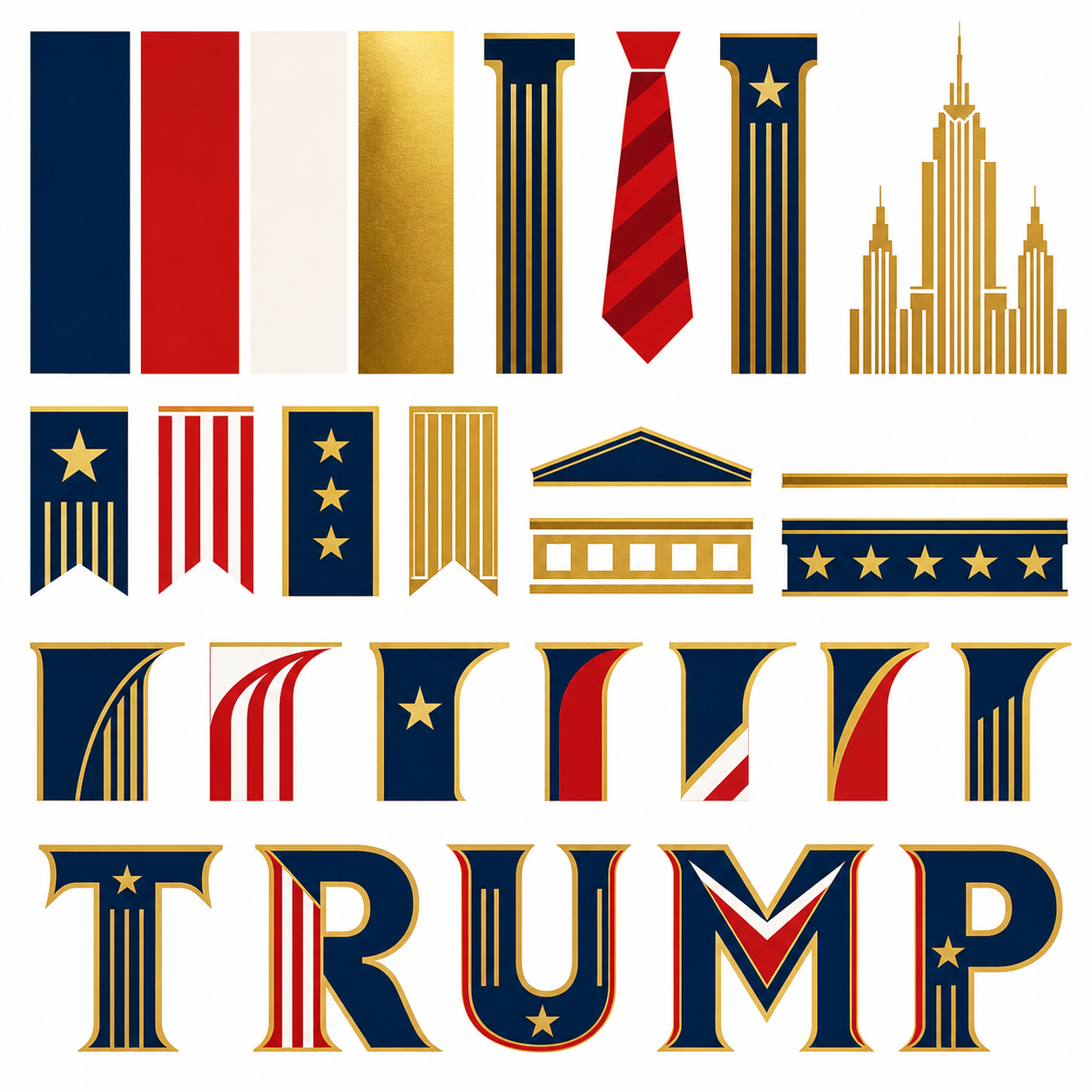 Planche inspiration couleur Donald Trump