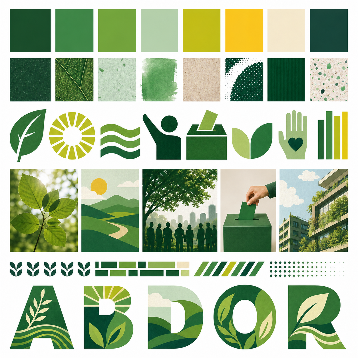 Planche inspiration couleur Green Party Ireland